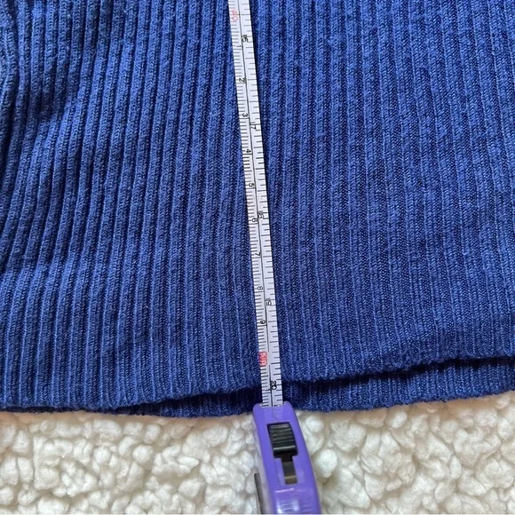 Dynamite Blue Ribbed  Turtleneck Sweater - Picture 5 of 5
